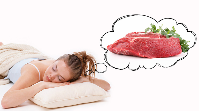 Жарить мясо во сне для женщины